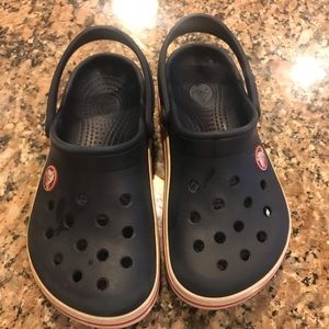 Toddler navy crocs
